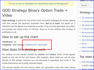 GOD Strategy Binary Option Trade + Video